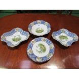 Wedgwood 'Louvre' 3 dishes & 6 plates. Price guide £25-35.