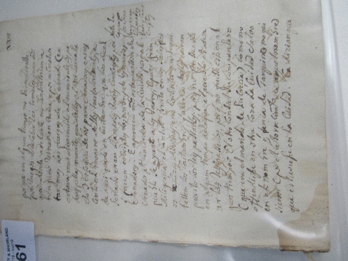 18th century Spanish manuscript, part only, believed to be 'Liny's History of Rome', 18 pages of