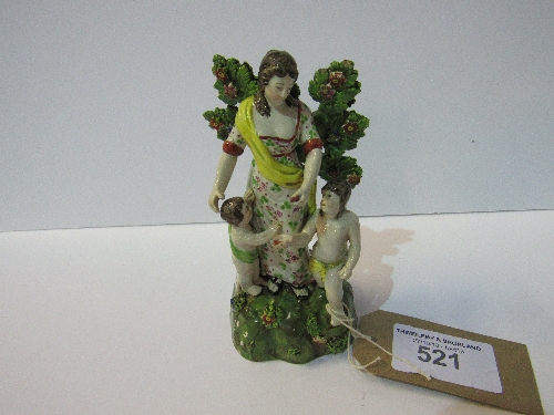 Circa 1820 porcelain figurine of mother & 2 children. Price guide £90-110.