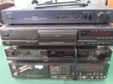 Toshiba AD-3 tape deck, Technics SL-PG480A, Technics ST-G570L, Technics RS-B40. Price guide £30-40.