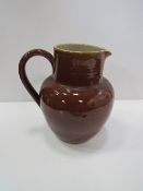 Circa 1943 Bourne & Son Ltd G-V1-R (George V1) stoneware jug. Price guide £10-15.