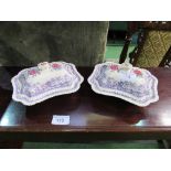 2 Copeland Spode 'Mayflower' tureens. Price guide £30-40.