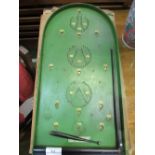 Corinthian 21S bagatelle c/w original box, dated 1939. Price guide £35-50.