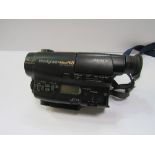 Sony Handycam video Hi8 c/w batteries & charger in a case. Price guide £10-20.