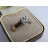 18ct gold & diamond solitaire ring, size S, wt 5.5gms. Price guide £750-850.