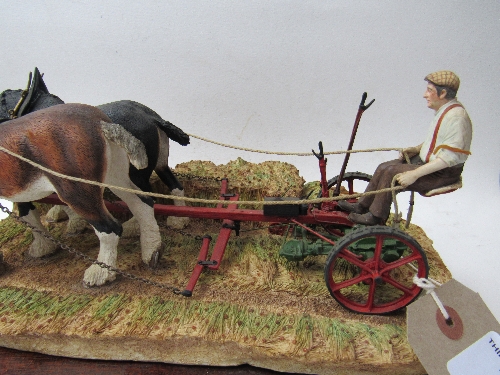 Border Fine Arts 'Hay Cutting Starts Today', Model B0405, limited edition 12/350. Golden Edition, - Image 2 of 3