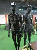 2 mannequins (1 male & 1 female). Price guide £20-30.