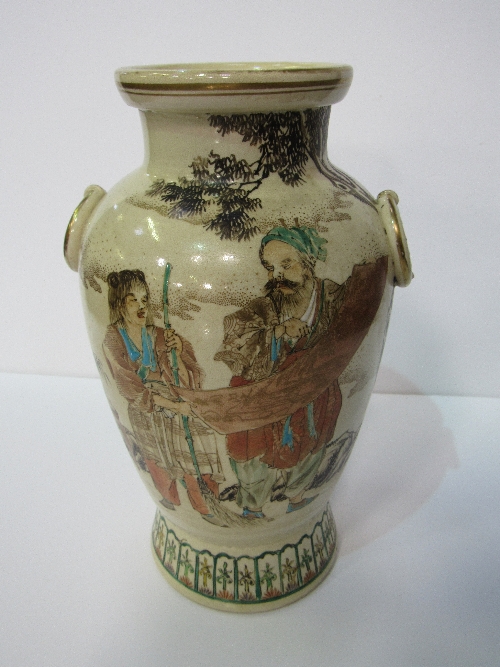 19th century Japanese satsuma vase, 29.5cms height. Price guide £40-50. - Image 2 of 2