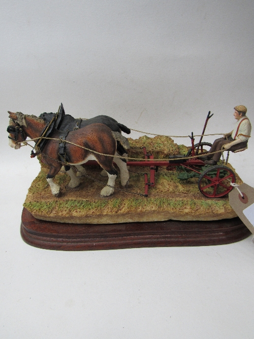 Border Fine Arts 'Hay Cutting Starts Today', Model B0405, limited edition 12/350. Golden Edition,