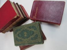 7 volumes of The Works of English Poets, Victorian & Edwardian editions. Some leather bound