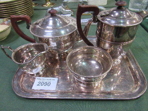 Walker & Hall tea set & silver plated tray