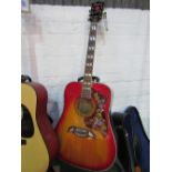 Columbus acoustic guitar in good condition. Price guide £50-60.