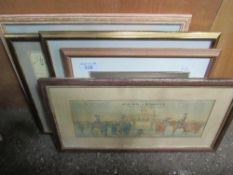 5 assorted framed & glazed prints & pictures