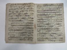 Early music: 'The Beggar's Opera' by John Gay, engraved music sheet with English lyrics. An early