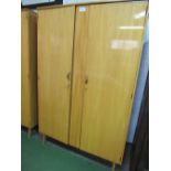 Meredew Furniture 'Blonde Maple' 1950's style large wardrobe, 121cms x 54cms x 185cms. Price