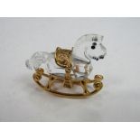 Swarovski gold edition miniature rocking horse. Price guide £10-15.