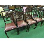 4 drop-in seat dining chairs. Price guide £10-15.