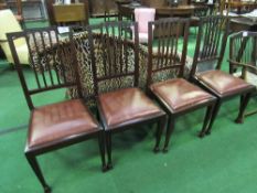 4 drop-in seat dining chairs. Price guide £10-15.