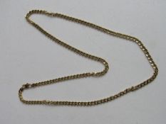 9ct gold necklace, 60cms in length, wt 13.6gms. Price guide £120-130.