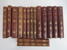 15 volumes of French Translations of English Writers, all uniformly half leather bound. Published