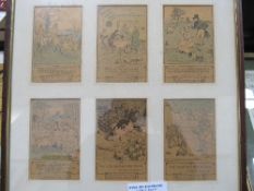 2 framed & glazed Ralph Caldecott children's pictures x6; & 3 unframed prints of The Thames. Price