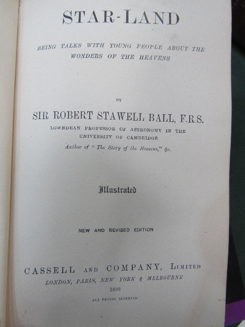 Star-Land by Sir Robert Satwell Ball, 1899 with full leather binding, plates & illustrations - Image 2 of 2