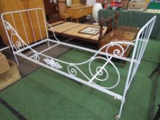 19th century French Officer's iron campaign bed, 192 x 83 x 94. Price guide £80-100.