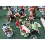 Tray of animal figurines
