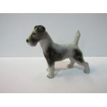 1930's Pfeffer Gotha (thuringia) wire haired fox terrier figurine, 14cms x 18cms. Price guide £30-