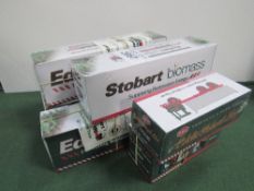 6 new & boxed Eddie Stobart model lorries, 1:76 scale. Price guide £30-50.