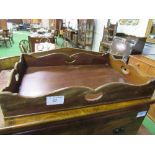 Mahogany large butler's tray, 68cms x 47cms. Estimate £20-30.