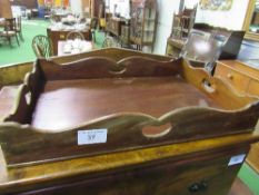 Mahogany large butler's tray, 68cms x 47cms. Estimate £20-30.