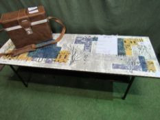 1960's vintage John Piper coffee table by Myer. Estimate £5-10.