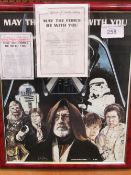 Star Wars poster 'May The Force Be With You' 133/160 of a Worldwide edition with certificate.