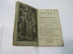 '1635 An Account of the Life of William Shakespeare', by Mr M Rowe, an independent preface of