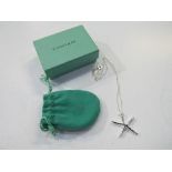 Tiffany & Co 925 silver Elsa Peretti 28cm starfish pendant, in box. Estimate £20-30.