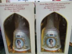 2 Bells Extras Special Old Scotch Whisky, 75cl, HM Queen's 60th birthday, boxed. Estimate £20-40.