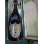 75cl bottle of Moet & Chandon Dom Perignon champagne, 1985, in original box. Estimate £50-80.