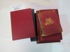 Cloth bound book with slip case entitled Works of Shakespeare, along with 10 pocket editions of