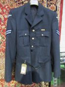 RAF Corporal's WWII jacket, in perfect condition. Estimate £40-50.