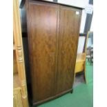 Stag mahogany double door wardrobe, 90cms x 179cms x 56cms. Estimate £10-20.