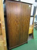 Stag mahogany double door wardrobe, 90cms x 179cms x 56cms. Estimate £10-20.