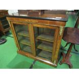 Rosewood inlaid & ormolu mounted display cabinet, 108cms x 30cms x 99cms. Estimate £80-100.