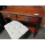 Ducal Chateau pine dressing table with 2 frieze drawers & shelf below, 78cms x 100cms x 49cms & an