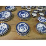 Large qty (approx 200) Booth's real old willow coffee & dinner ware. Estimate £200-250.