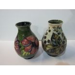 2 Moorcroft vases, 19cms