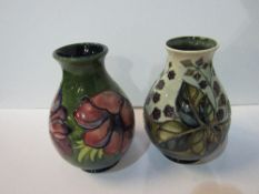 2 Moorcroft vases, 19cms