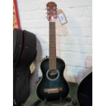 Aria AMB-JR semi-acoustic guitar in good condition (stand not included). Estimate £50-60.