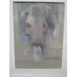 Framed & glazed pastel portrait, signed Val Hamer '03. Estimate £20-40.