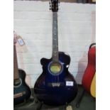 Benson semi acoustic guitar & soft case, good condition (stand not included) Estimate £50-60.